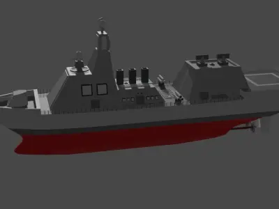 Aslanbekov Class Corvette Design Concept 3D model