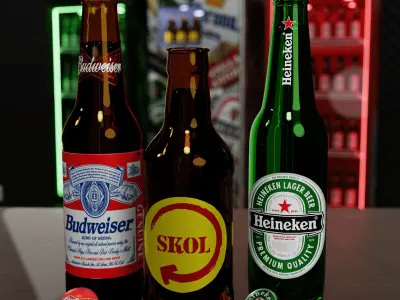 Commercial Beer Coolers and Beverage Display Collection 3D model
