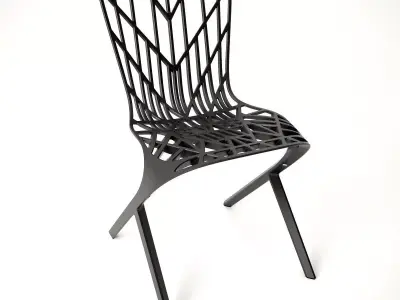 Knoll Aluminum Side Chair Free 3D model