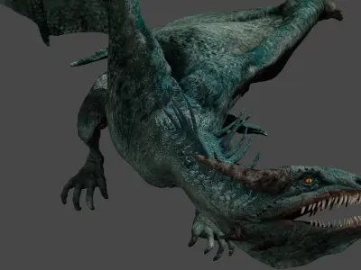 DRAGON BLENDER 2 Low-poly 3D model