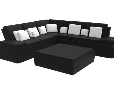 Sectional Sofa Free low-poly 3D model