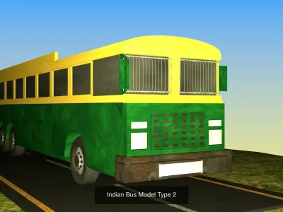 Indian Buses 3D Model Pack