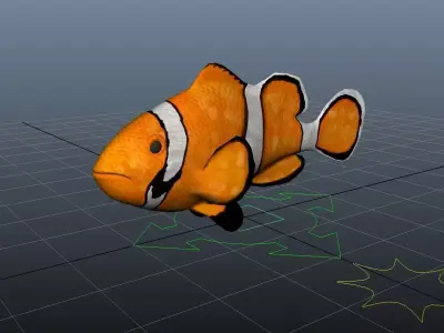 Rig Fish01 Low-poly 3D model