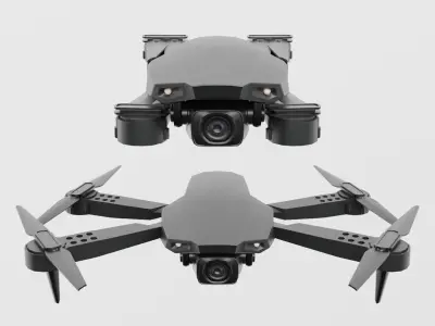 Low Poly Drone avec HD E99 Low-poly 3D model