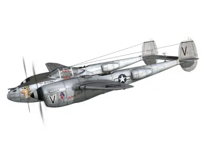 Lockheed P-38 Lightning - Pecks Bad Girl 3D model