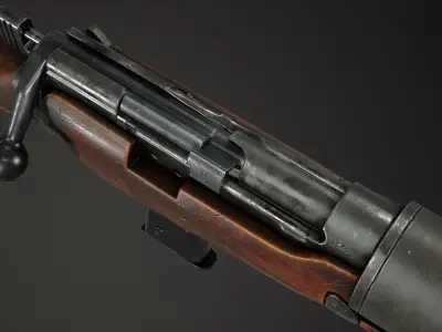PBR De Lisle Carbine Low-poly 3D model
