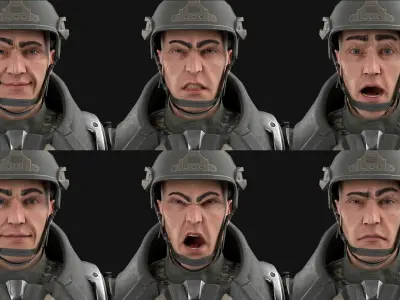 Freedom Soldier Low-poly 3D model