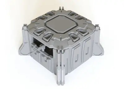 Sci fi Pillbox for tabletop scenery 3D print model
