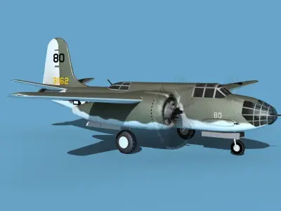 Douglas A-20A Havoc V01 3D model