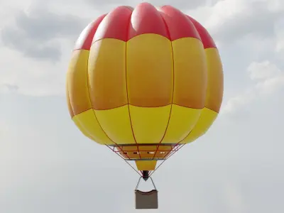 Air Balloon  Low-poly 3D model
