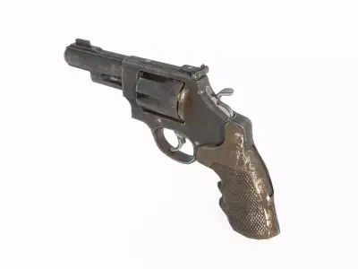 Modern weapons outdated revolvers 3D model