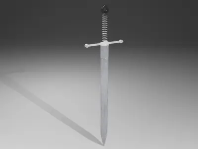 Medieval sword 3D model 14