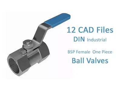 One Piece Manual Ball valves - BSP Threaded Ends 3D model