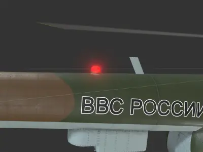 Mi-8MT Russian Air Force Animated Low-poly 3D model