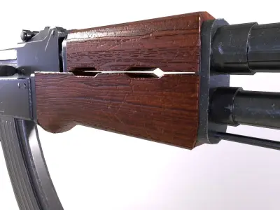 AK47 Kalashnikov Game Ready Low-poly 3D model