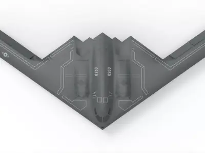 B2 Stealth Bomber Northrop Grumman Military Aircraft Plane 3D model