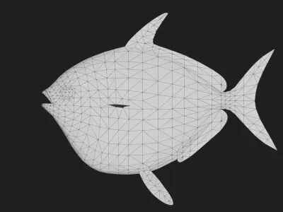 Lampridae Low-poly 3D model