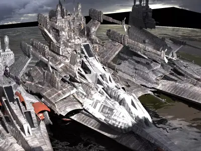 Stealth Assassin Cruise Ship 4 designs 3D model