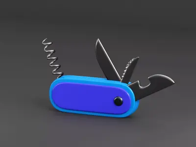 Pocket Knife Low-poly 3D model purchase