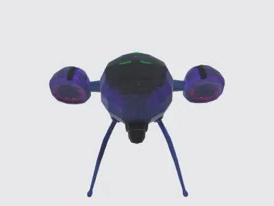 Alien drone  Low-poly 3D model