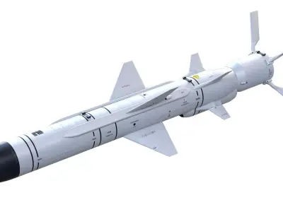 KH-35UE  Subsonic cruise anti-ship Missile 3D model