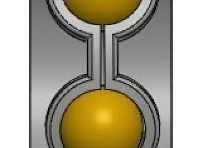 Angular ball bearing with small cage Free 3D print model