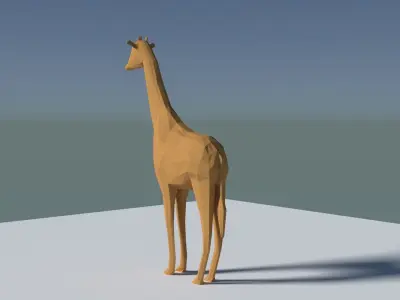 Giraffe Animal lowpoly Free low-poly 3D model