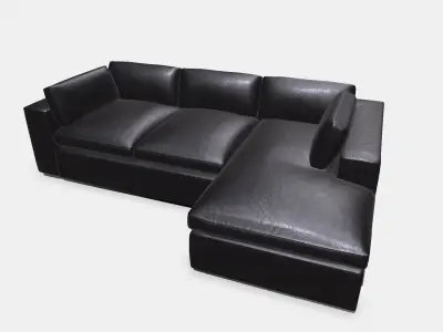 Sofa Low-poly PBR Free low-poly 3D model