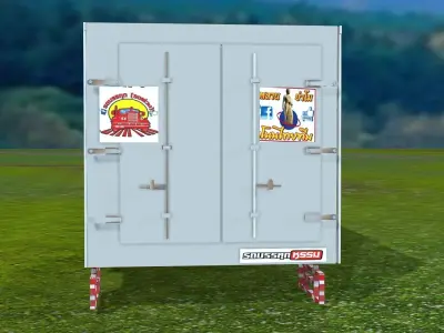 Container toilet trailer for sims Free 3D model