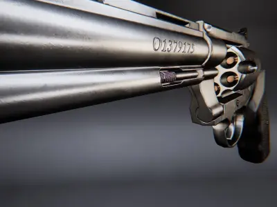 AAA Magnum Revolver Game Ready PBR Low-poly 3D model