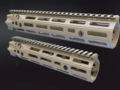 DD RIS III Handguard Low-poly 3D model
