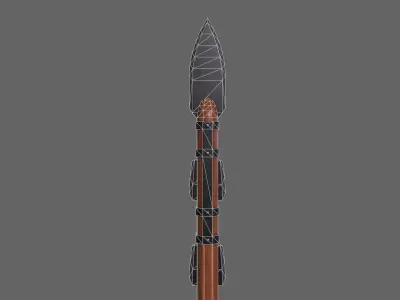 PBR Spear V3c Low-poly 3D model