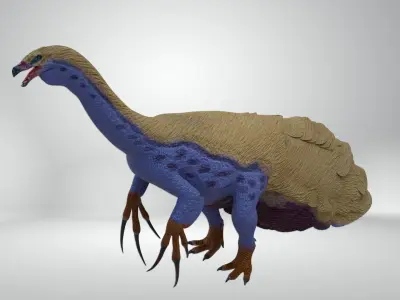 Therizinosaurus dinosaur Low-poly 3D model