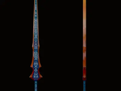Handpainted Fantasy Sword  Low-poly 3D model