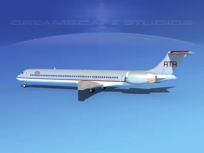 McDonnell Douglas MD83 ATA Airlines 3D model