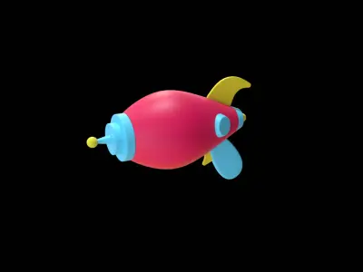 Toy Ray Gun - Stylized Low-Poly 3D Model Low-poly 3D model