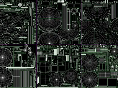 Antennas Collection - 21 pieces Low-poly 3D model