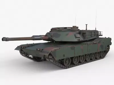 Tank M1 Abrams Camouflage  3D model