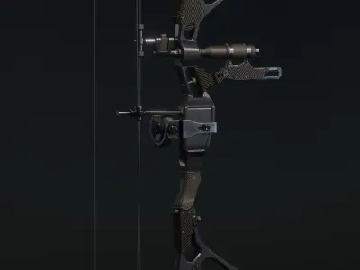 Compound Bow Low-poly 3D model