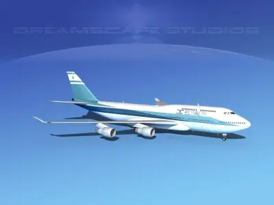 Boeing 747-400 E Al 3D model