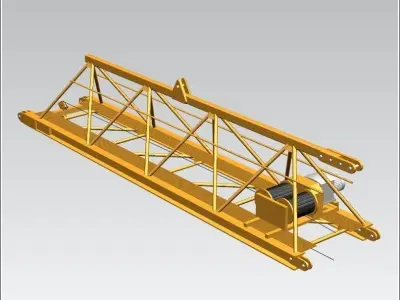 TOWER CRANE -Crane jib-base- Free 3D model