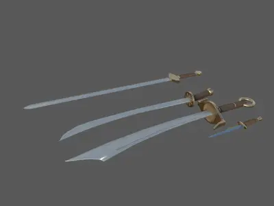 Historical Chinese Weaponry Low-poly 3D model