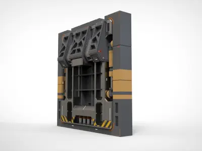 sci fi door 13 3D model