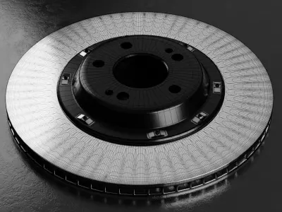 Car Brake Disc Type Two 3D model