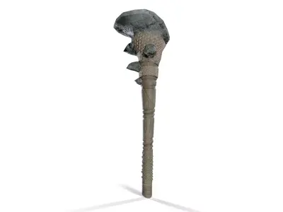Primitive Stone War Axe Low-poly 3D model