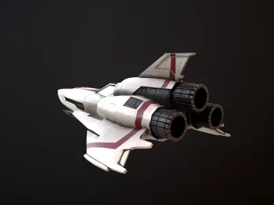 Battlestar Galactica Viper Mk II Low-poly 3D model