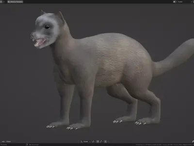 Mongoose Rigged Free animal Free low-poly 3D model