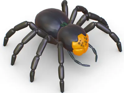 High Poly Gigant Tarantula Spider Low-poly 3D model