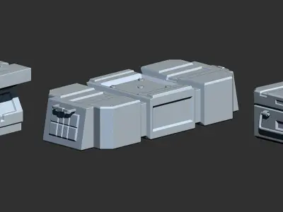 Sci-Fi Box Base Mesh Vol 2 Low-poly 3D model