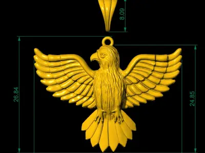 Hawk hunting 2D print model  3D model